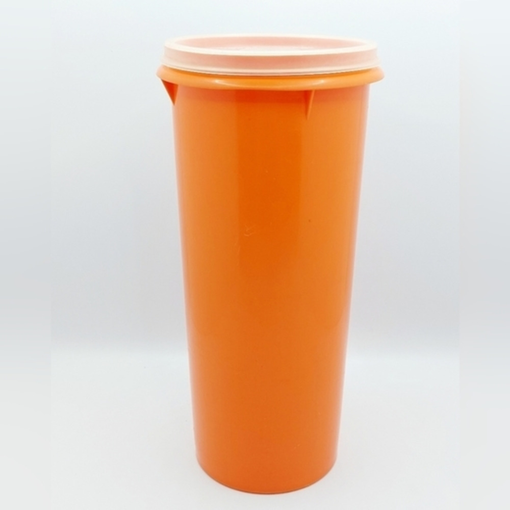 Vintage Tupperware Orange Tall Canister w/ Press Seal Lid – Made in USA – Retro